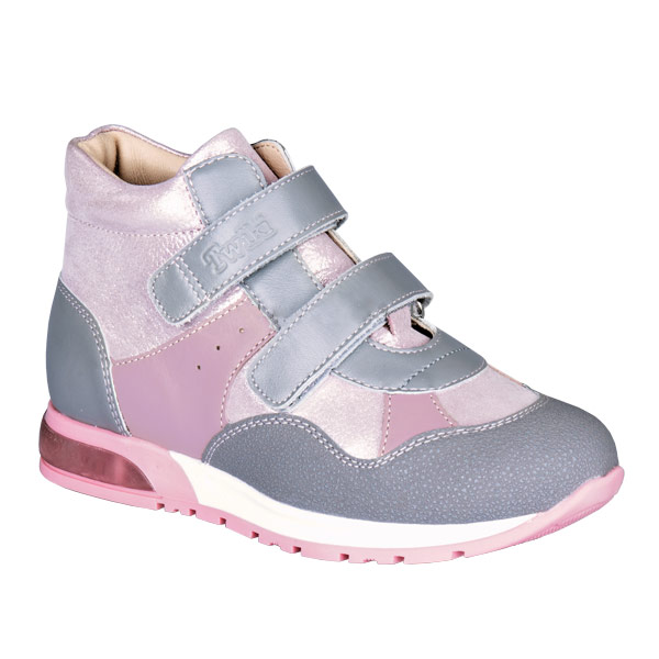 Кроссовки ортопедические Твики для девочек TW-440 серый/розовый без светодиодов