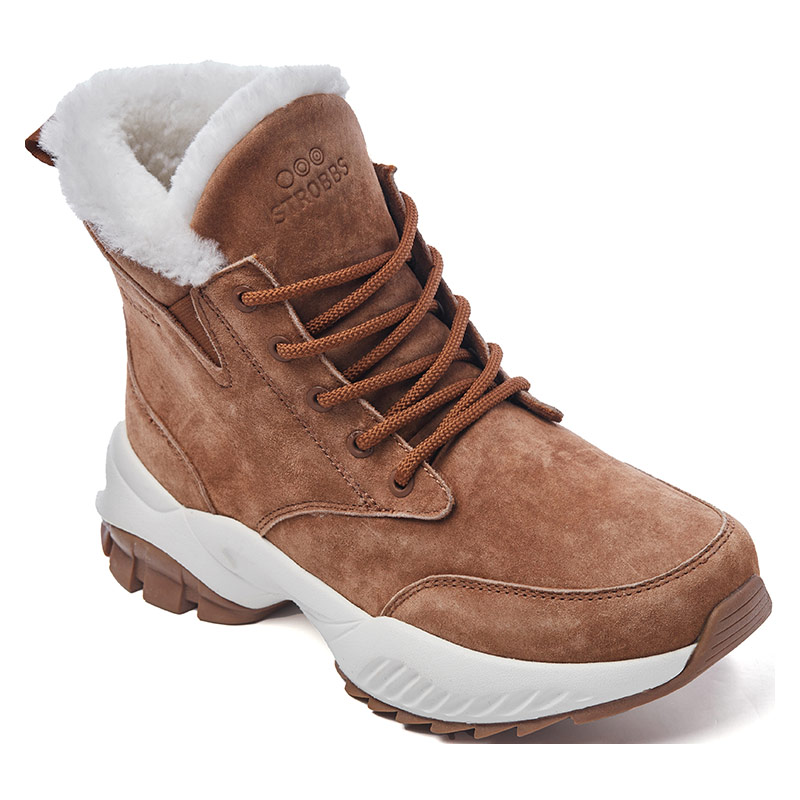 Кроссовки Strobbs с мехом женские F8370-12 песочные