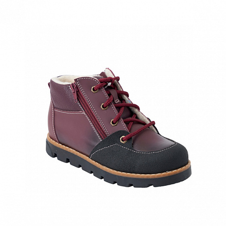 Ботинки Тапибу с шерстью для девочек FT-23008.17-OL06O.01 москва/бордовые. Изображение 3 из 6