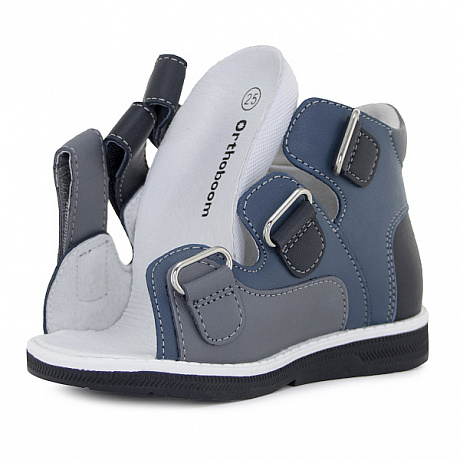 Сандали ортопедические Ортобум для мальчиков 25057-07 синяя сталь. Изображение 4 из 5