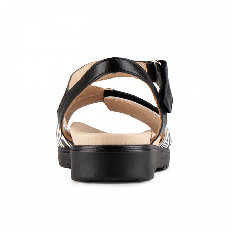 Сандалии ортопедические Dr Thomas женские DTD-100-15 черный/принт зебра. Изображение 4 из 5